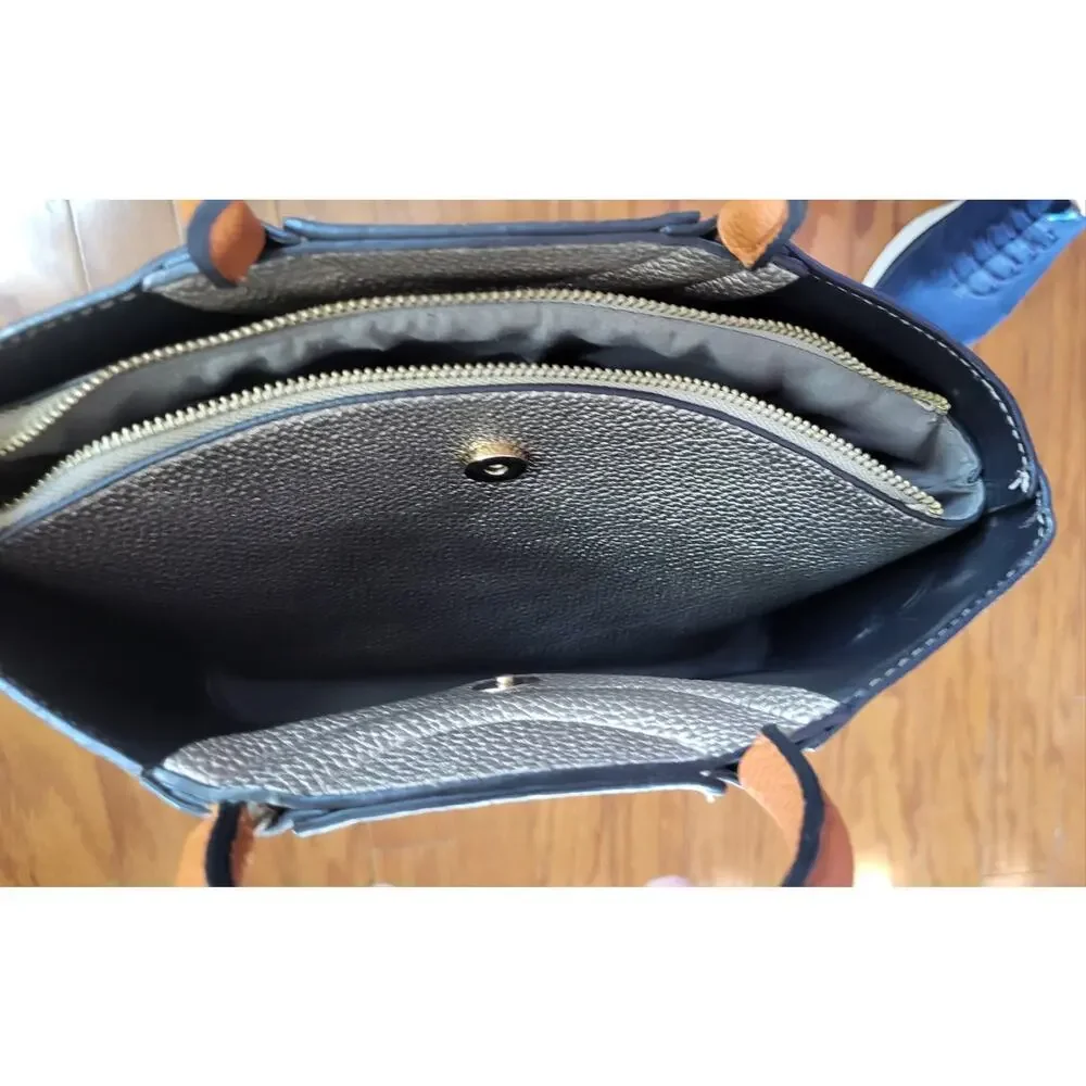 MELLOW WORLD Purse Crossbody with Circle Handles Medium Gold Brown